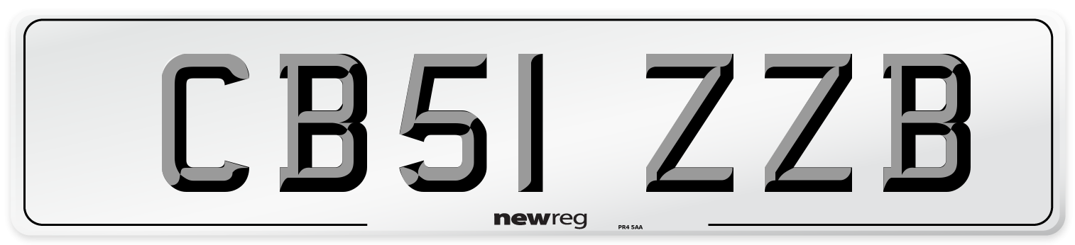 CB51 ZZB Number Plate from New Reg